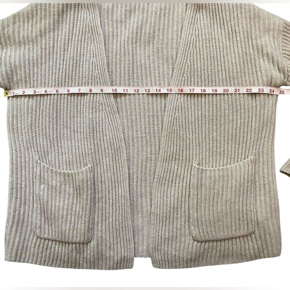 Madewell Cream Wool Blend Open Front Ribbed Redford Cardigan Sweater - Picture 8 of 12